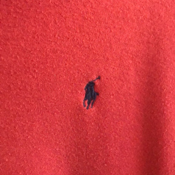 Red lightweight pure cotton polo by Ralph Lauren - Picture 3 of 3